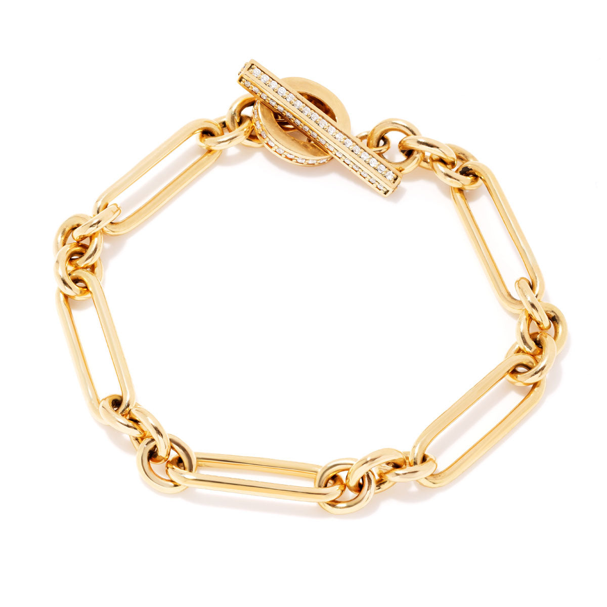The Shea Link Bracelet - Diamond T-Bar – Olivia Madigan-Shea